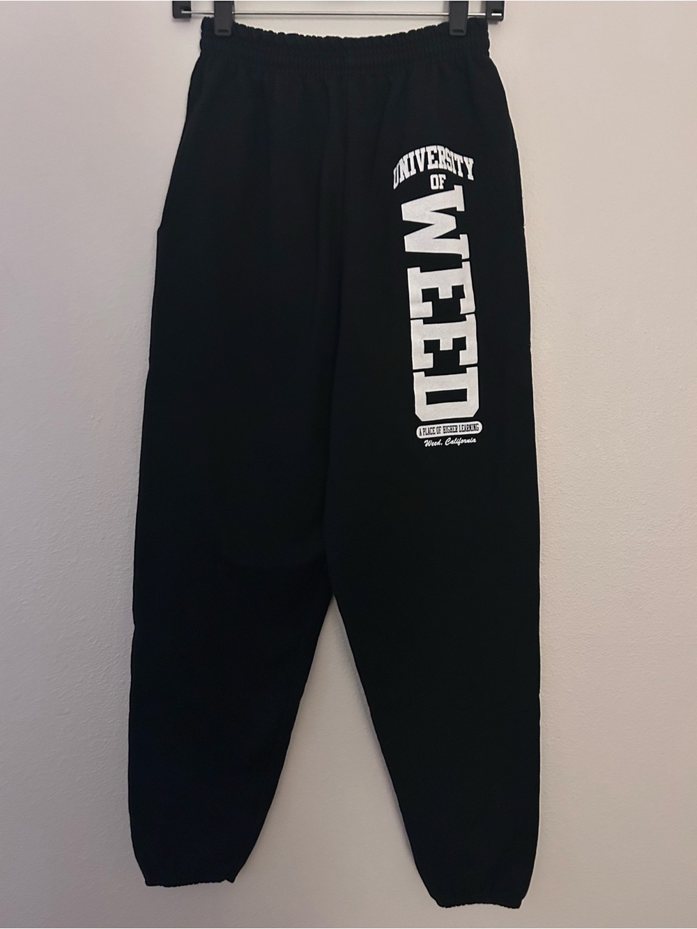 Black 'University of Weed' California Sweatpants
